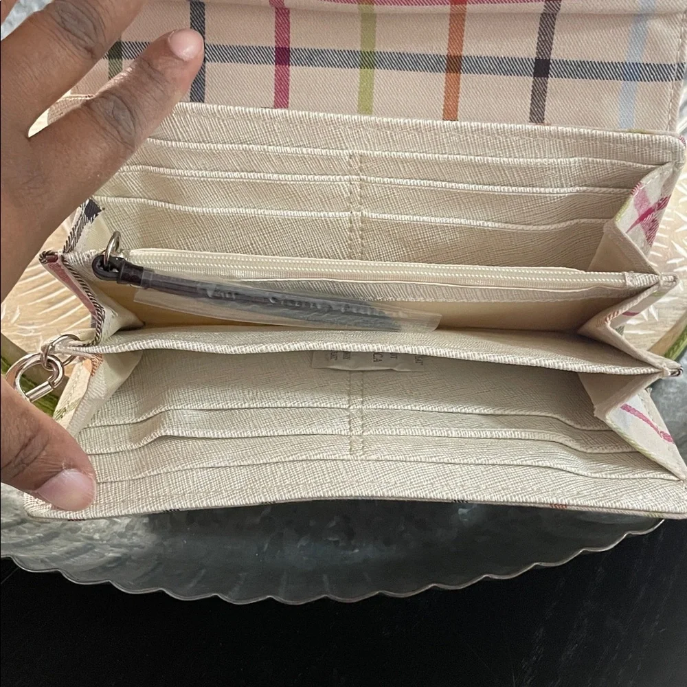 Plaid Denim Women's  Wristlet Wallet - Picture 5 of 7